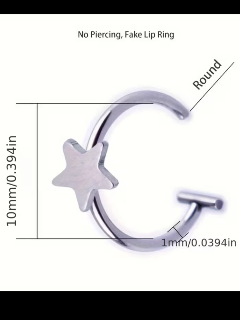 Fake Lip Rings - 3-Pack - Picture 2 of 7